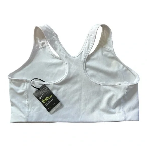Nike Swoosh Plus Size White Dri-FIT Medium Support Sports Bra Size 2X - Picture 5 of 9